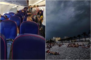 Per Europą slenkanti audra buvo įkalinusi ir lietuvius: lėktuve Vilniuje skaičiavo valandas