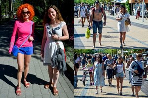 Palangos poilsiautojų stilius: trumpos suknelės, aptempti šortai ir pliažo rankšluosčiai