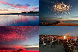 Įspūdinga Joninių naktis pajūryje: tūkstančiai žmonių plūdo pamatyti ypatingą reginį