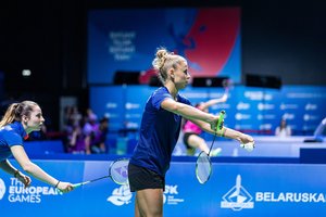Dar viena nesėkmė Europos žaidynėse: badmintoninkės nelaimėjo nei vienetų, nei dvejetų varžybose 