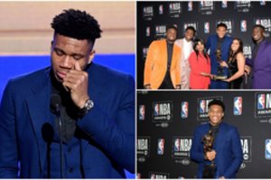 Jaudinanti G. Antetokounmpo kalba – padėka mirusiam tėvui, netvardomos ašaros ir pažadas ateičiai