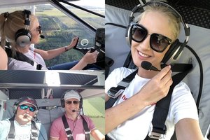 Kristina Ivanova su mylimuoju sėdo prie orlaivio vairo ir jau galvoja apie pamokas