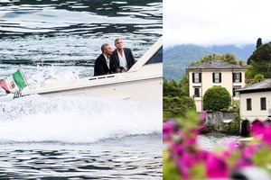 B. Obamos atostogos Europoje: vakarienė su Bono ir viešnagė G. Clooney viloje