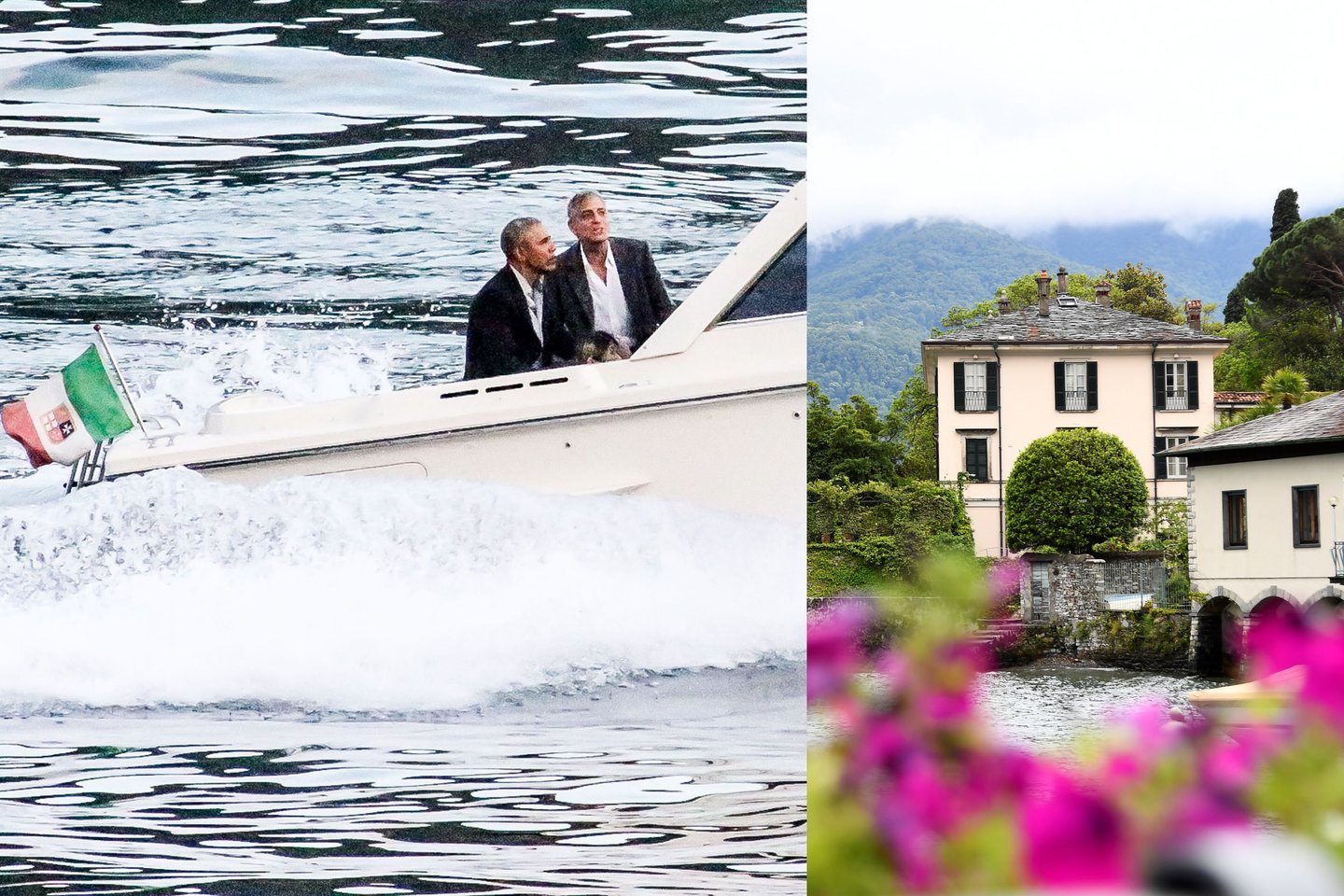 B.Obama su šeima atostogavo Italijoje, kur juo svetingai priėmė G.Clooney.<br>lrytas.lt montažas.