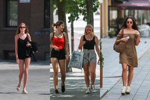 Karštą dieną kauniečiai į miestą traukia apsirengę lyg į paplūdimį  