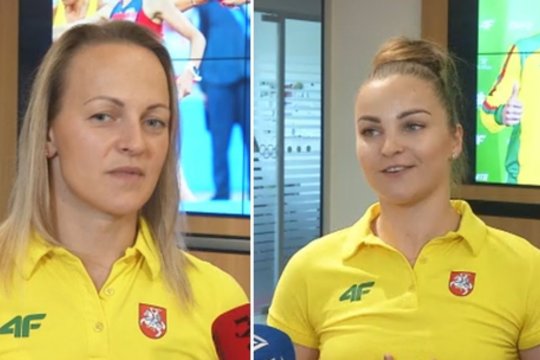 Į Lietuvą su Minske iškovotais medaliais grįžo treko dviratininkės S. Krupeckaitė ir M. Marozaitė