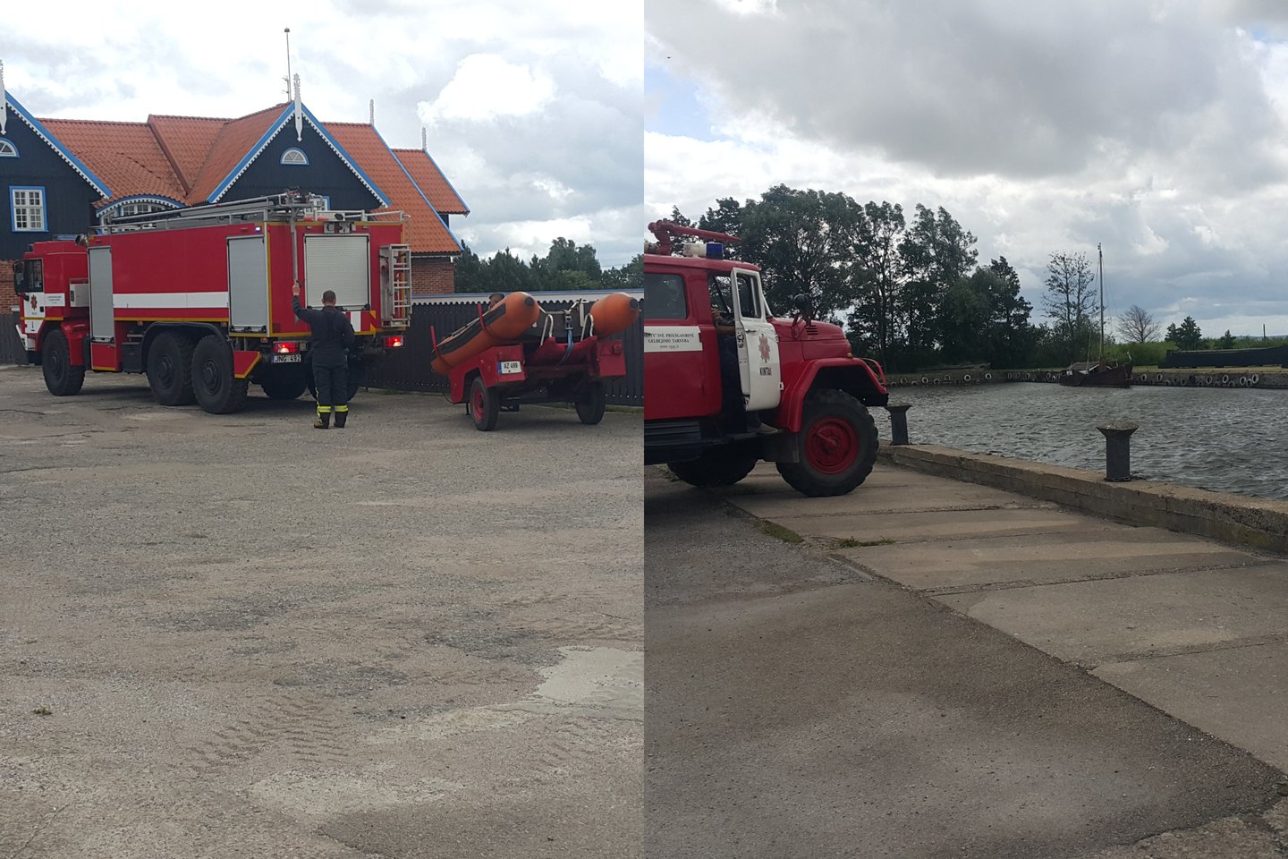 Gelbėtojų komanda atvyko prie Kuršių marių.