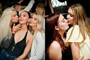 Naktiniame klube Kaune aistringos viešnios viena kitai dalijo bučinius