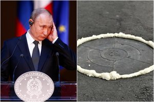 Jekaterinbugas pasitinka V. Putiną: kanalizacijos dangčius užliejo montažinėmis putomis