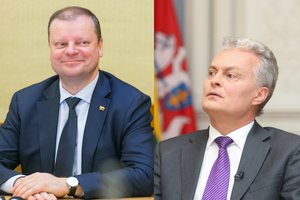 Išrinktasis prezidentas G. Nausėda susitiko su S. Skverneliu