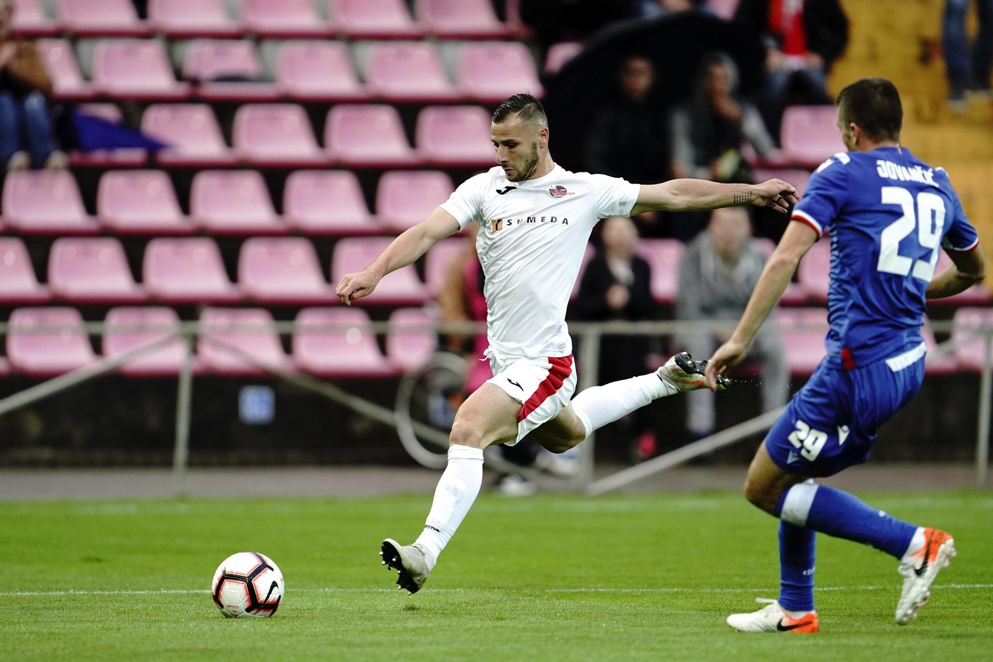 „Sūduva“ ir „Crvena Zvezda“ sužaidė lygiosiomis pirmose Čempionų lygos atrankos rungtynėse<br> IS/Scanpix nuotr.