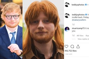 Šukuoseną atnaujinusiam Edui Sheeranui – milžiniškas gerbėjų palaikymas