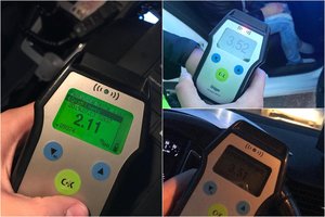 Reide Klaipėdoje taksistas pripūtė 2,11 prom., prieš reidą mergina įpūtė 3 prom.