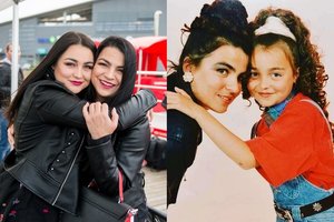 Monika Falcon pasidalijo vaikystės nuotrauka su mama: jau tada atrodė tarsi sesės