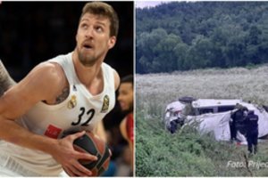 Avarijos metu sunkiai sužeistas Serbijos rinktinės narys – krepšininkas komoje