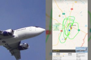 Vilniečiai sunerimo dėl galingo lėktuvo viražų virš sostinės 