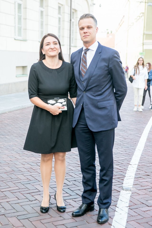 Austėja Landsbergienė su vyru politiku Gabrieliumi Landsbergiu.<br>T.Bauro nuotr.