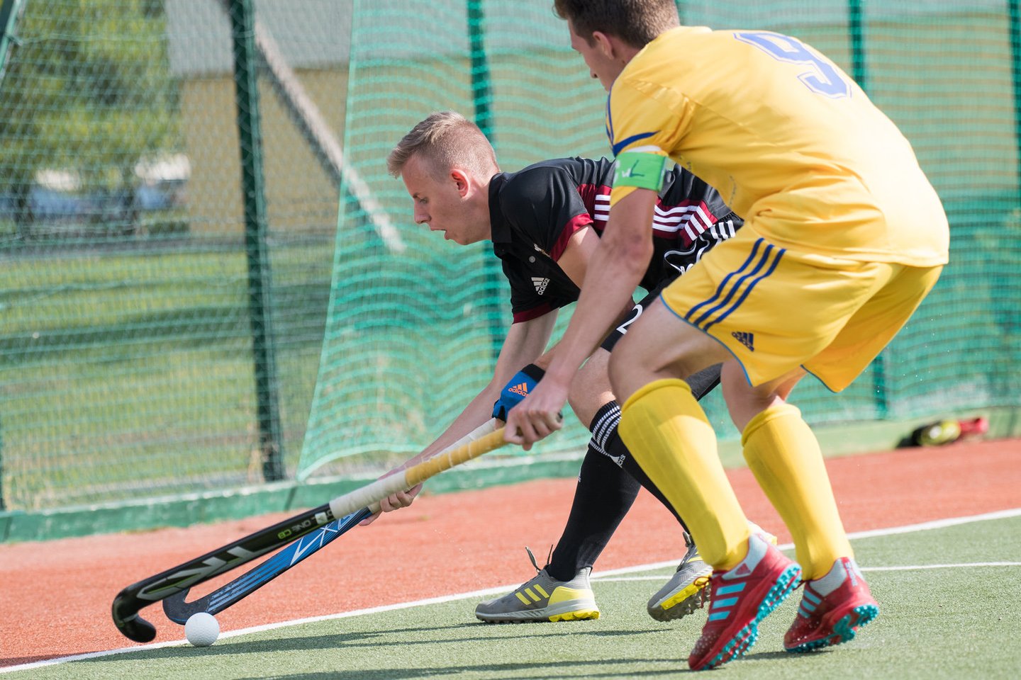 Europos čempionato žolės riedulio mačą Vilniuje žaidė Velso ir Ukrainos jaunieji sportininkai <br> A.Pliadžio nuotr.