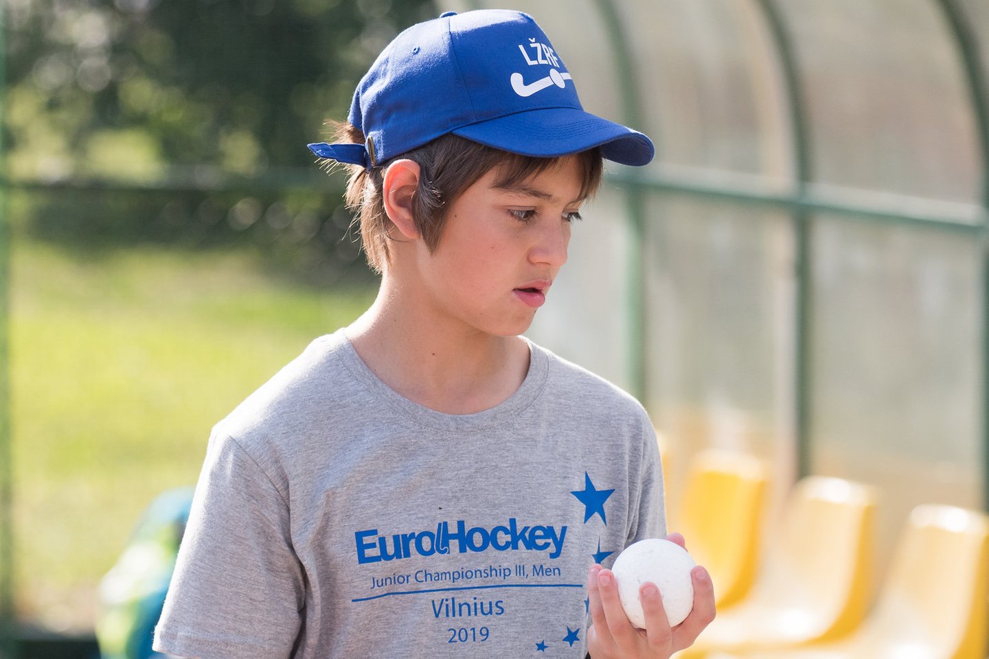 Europos čempionato žolės riedulio mačą Vilniuje žaidė Velso ir Ukrainos jaunieji sportininkai <br> A.Pliadžio nuotr.