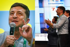 Rinkimus Ukrainoje laimėjo V. Zelenskio partija, pasiekusi rekordinį rezultatą
