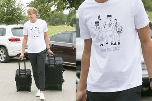 Vienas į viešbutį Palangoje atvykęs Mindaugas Kuzminskas pasipuošė išskirtinai