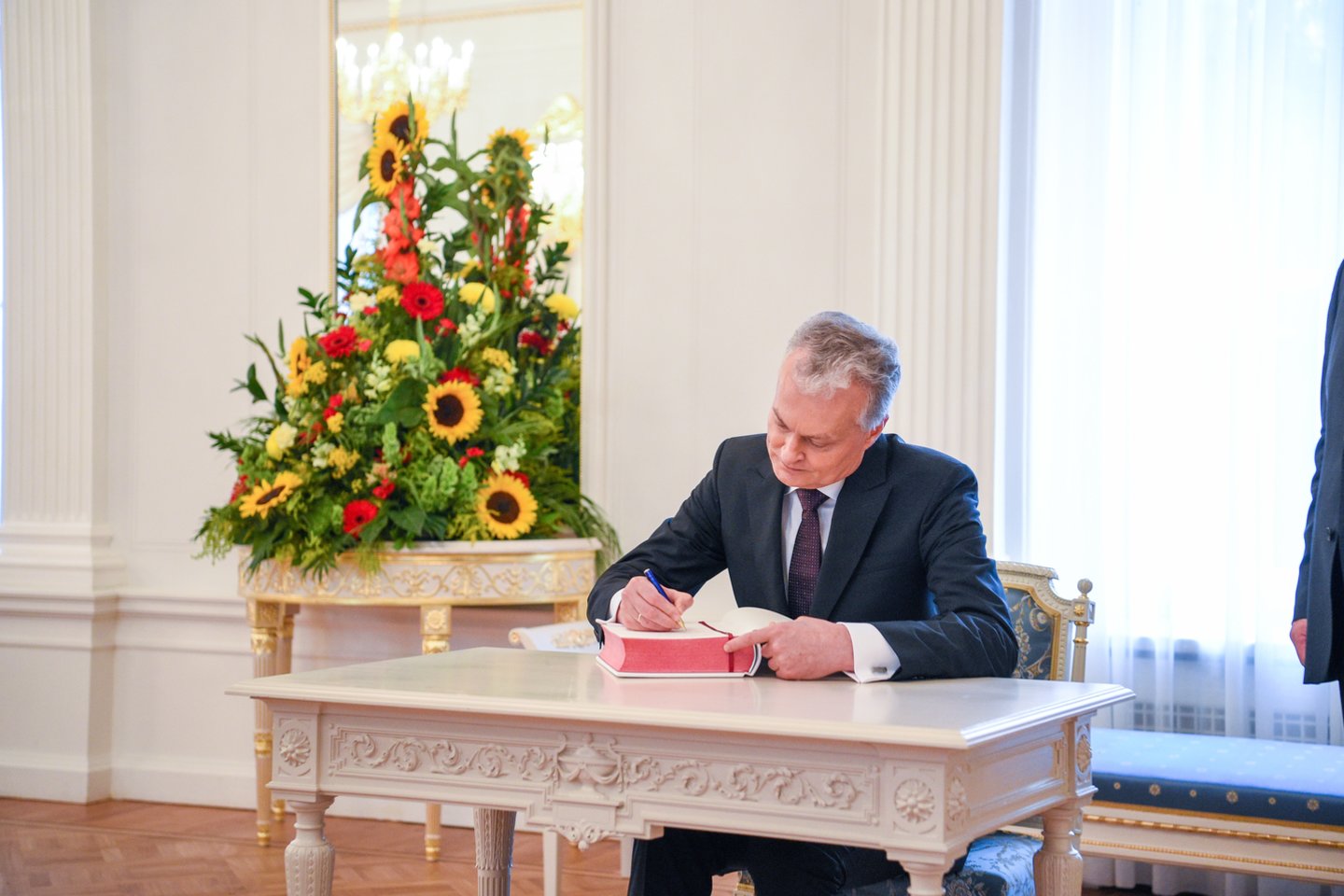 Lietuvos prezidentas Gitanas Nausėda susitinka Latvijos prezidentu Egilu Levitu.