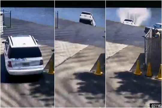 Vaizdo kameros užfiksavo absurdišką klaidą – išsiblaškiusiai „Mercedes“ vairuotojai tai kainuos daug 