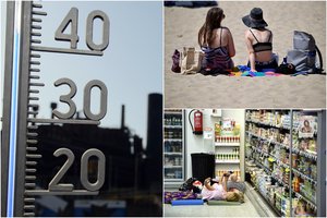 Rekordinė karščio banga alina Europą: paskelbtas raudonasis grėsmės lygis