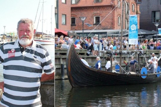 Dangės upėje – unikalių laivų paradas: pagerbtas R. Adomavičiaus atminimas