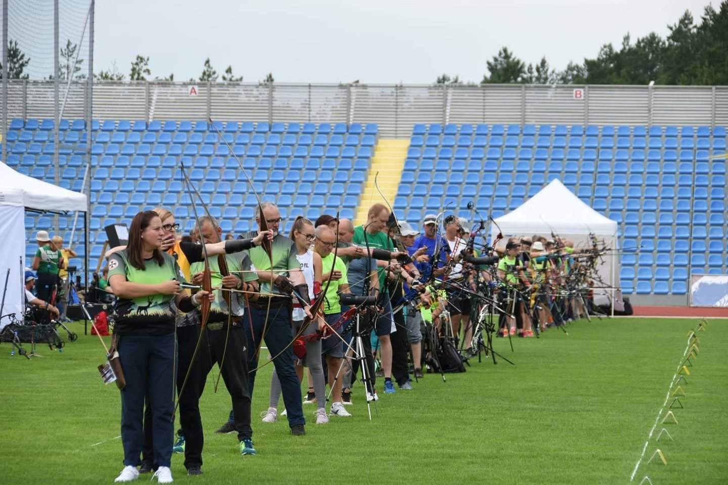 Utenoje vyko Lietuvos šaudymo iš lanko čempionatas.<br> Organizatorių nuotr.