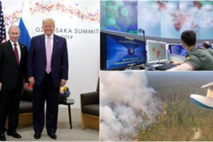 D. Trumpas pasiūlė V. Putinui pagalbą kovoje su miškų gaisrais