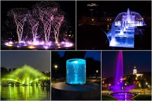 Gražiausi fontanai Lietuvoje: šviečia, šoka, groja ir net sukasi