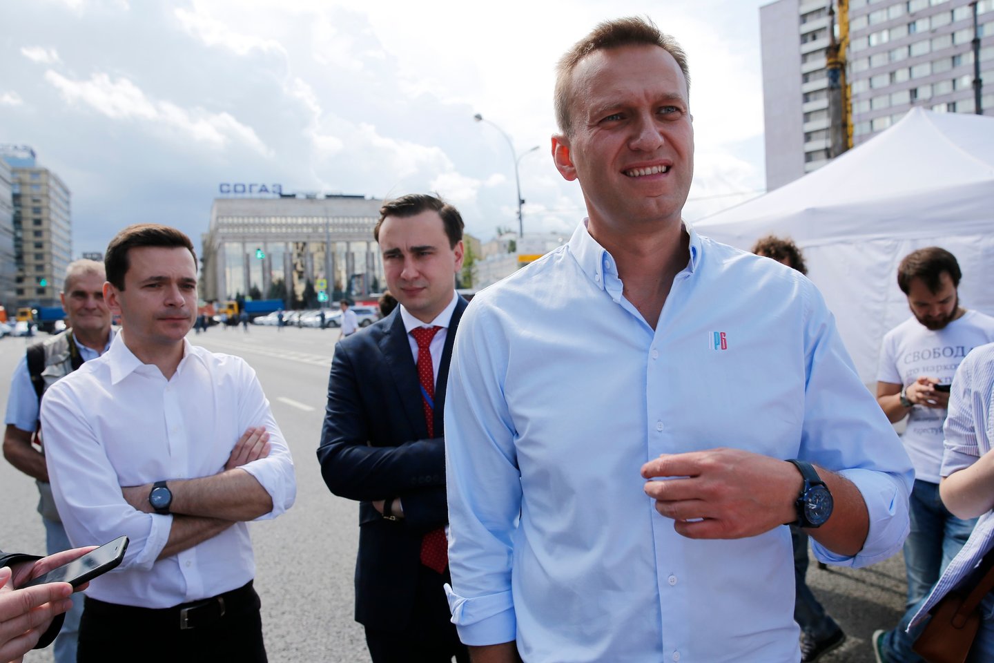 Rusijos tyrimų komitetas šeštadienį pranešė pradėjęs baudžiamąjį tyrimą dėl opozicijos lyderio ir vieno balsingiausių Kremliaus kritikų Aleksejaus Navalno įkurto Kovos su korupcija fondo (FBK) finansavimo.<br>AFP/Scanpix nuotr.