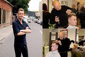 Karolis Murauskas savo plaukus patikėjo mokiniui: rezultatas nustebino