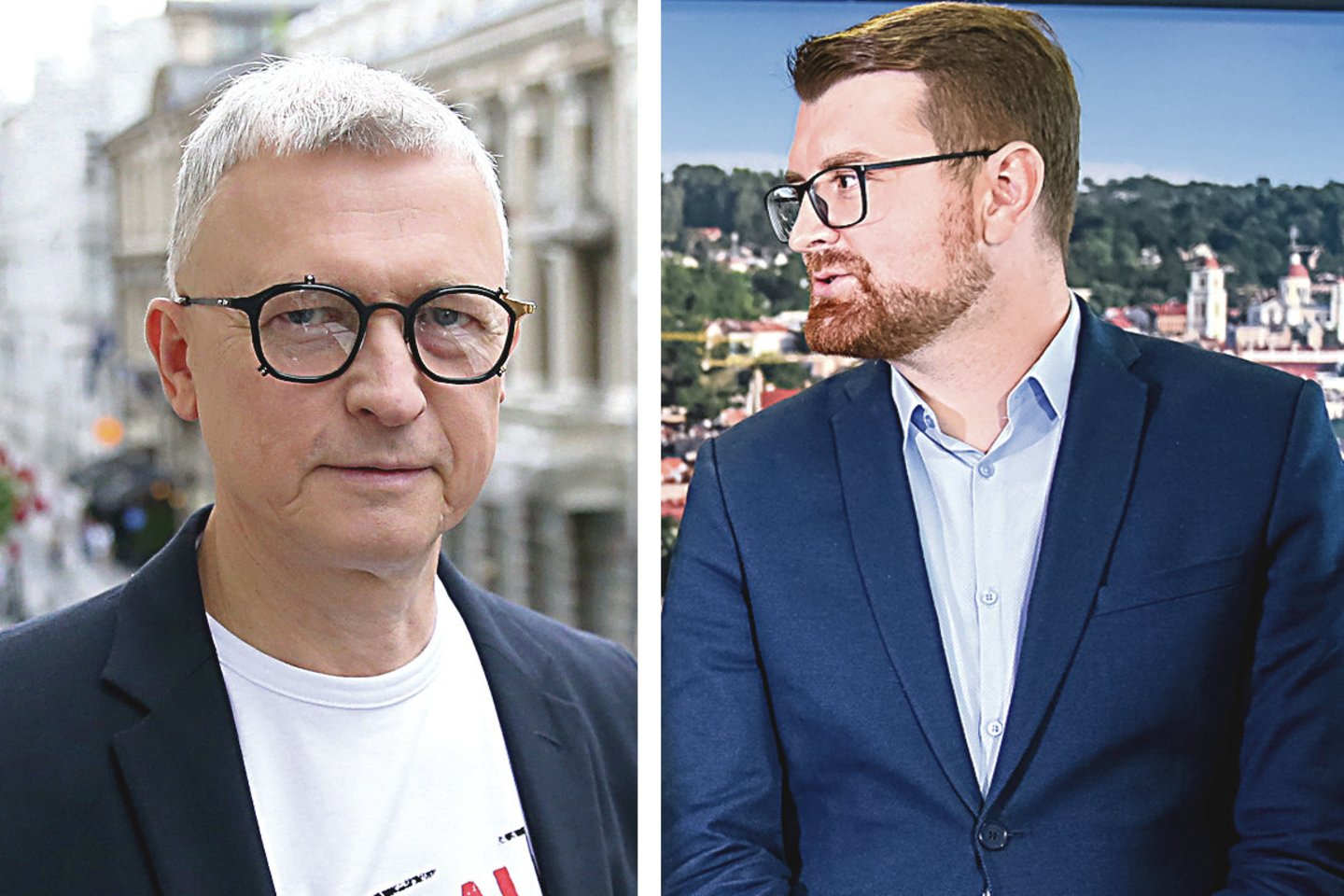 Į netikrą skandalą sostinėje buvo įtraukti ir J.Meko vizualiųjų menų centro direktorius G.Sodeika (kairėje), ir J.Meko fondo vadovas E.Stanišauskas.<br>D.Umbraso nuotr.