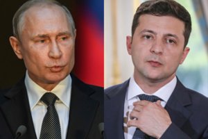 V. Zelenskis aptarė su V. Putinu konflikto eskalaciją Rytų Ukrainoje