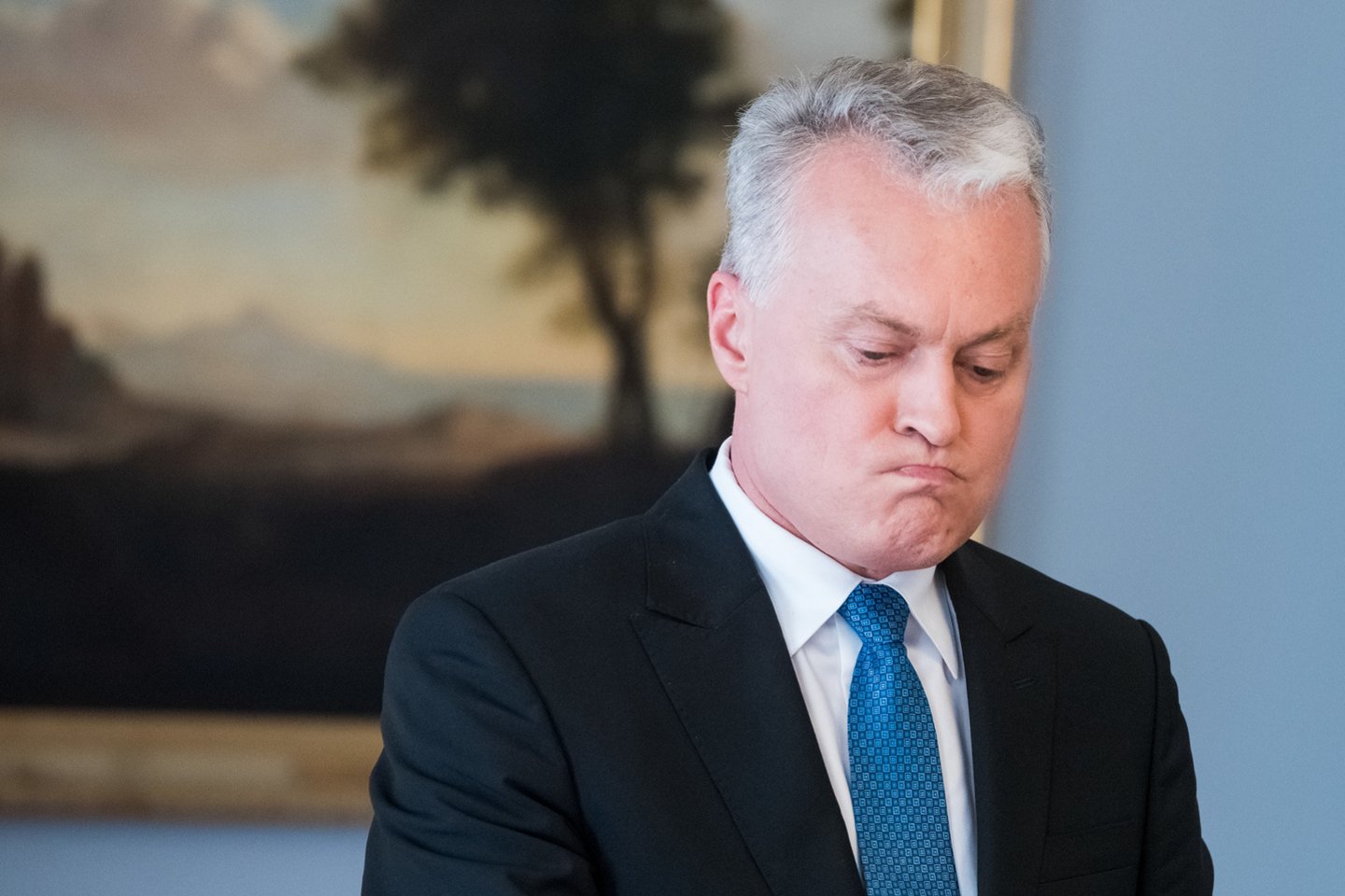 S.Skvernelis trečiadienį pateikė atnaujintosios Vyriausybės sudėtį G.Nausėdai.<br>D.Umbraso nuotr.