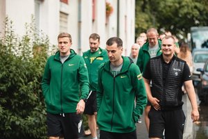 Lietuvos krepšinio rinktinė aplankė Kaune statomus Krepšinio namus