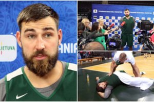 J. Valančiūnas išskyrė N. Jokičiaus jėgą ir apibūdino duetą su D. Saboniu: „Vietos baudos aikštelėje dar yra“