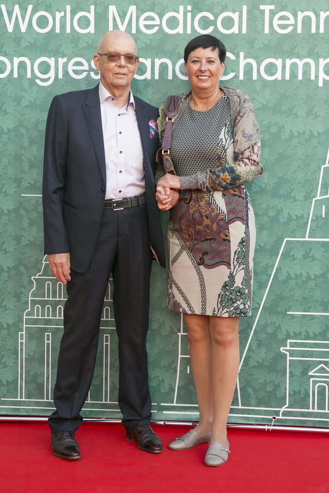 Amerikos lietuvis Jonas Žiburkus su žmona Egle Žiburke. <br>T.Bauro nuotr. 