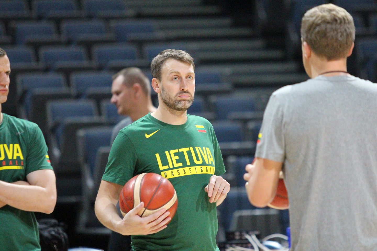 Mindaugas Brazys atskleidė, kad dvikovą su serbais praleis du žaidėjai.<br>L.Žemgulio nuotr.