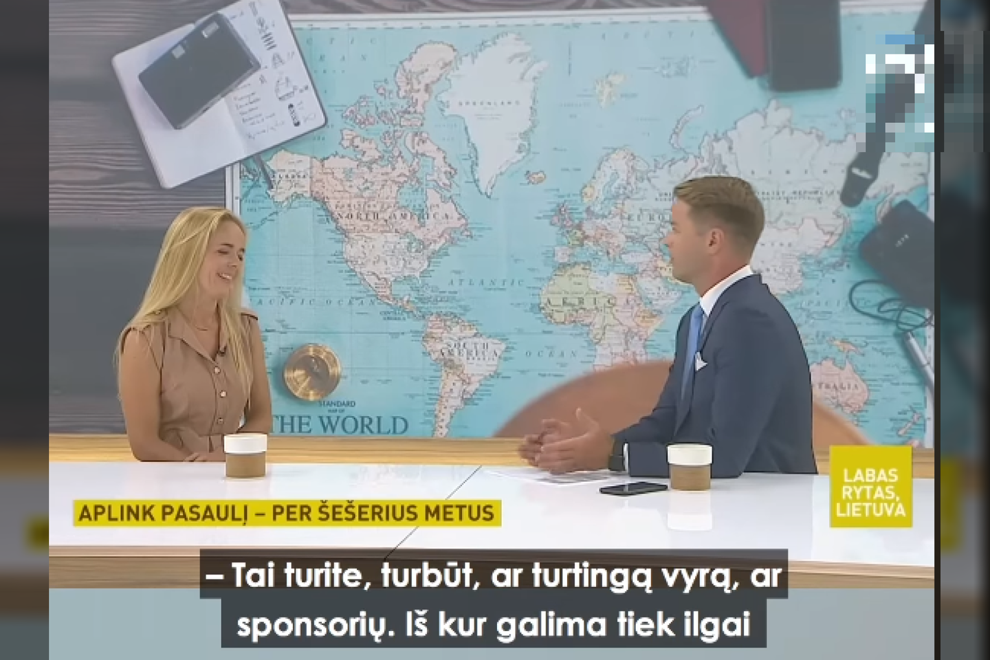  Vedėjo klausimas sukėlė feisbuko vartotojų pasipiktinimą.<br>Feisbuko nuotr. – laidos „Labas rytas, Lietuva“ stop kadras.