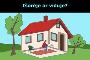 Kur yra žmogus: namo viduje ar išorėje? Štai ką tai sako apie jus