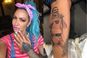 Nevykusi modelio Jodie Marsh tatuiruotė gerbėjams kelia juoką