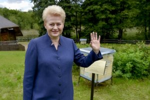 Pirmą kartą po mėnesio viešai pasirodžiusi D. Grybauskaitė vienus gyrė, o kitus barė