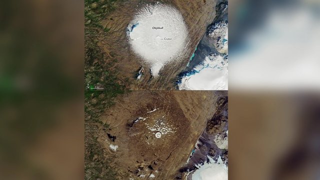Islandai pagerbė pirmąjį saloje ištirpusį ledyną: paliko žinią ateities kartoms