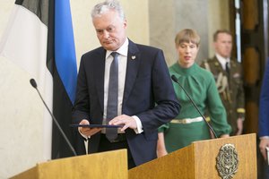 Per vizitą Estijoje G. Nausėda sulaukė netikėto klausimo ir išgirdo apie pamoką Lietuvai