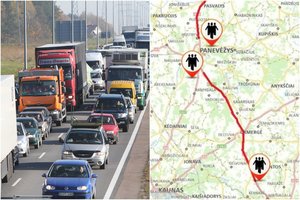 Perspėja vairuotojus: dėl Baltijos kelio bus ribojamas eismas