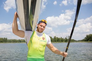 Baidarininkas A. Seja ir kanojininkas H. Žustautas laimėjo pasaulio čempionato atrankos plaukimus