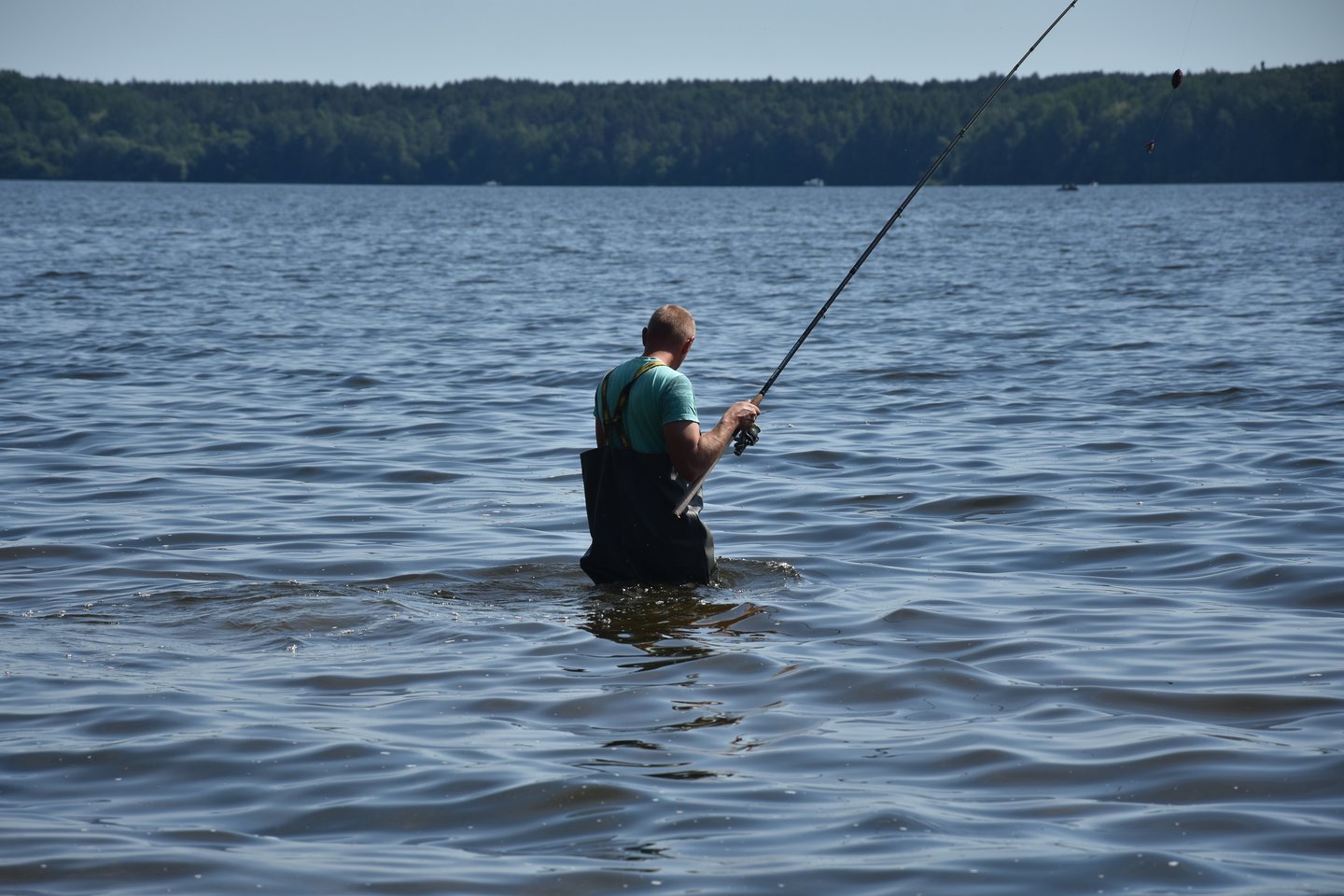  Kauno marių pakrantėse būna gausu žvejų mėgėjų, bet meškerioti karpines žuvis jiems nepatrauklu.<br> A.Srėbalienės nuotr. 
